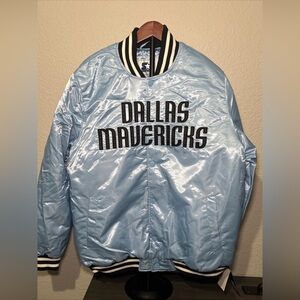 Starter Dallas Mavericks Sky Blue Bomber Jacket